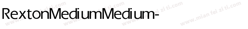 Rexton Medium Medium字体转换